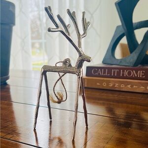 Silver Reindeer Figurine